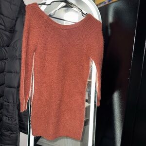 Francesca's Collections Rust Long Sleeve Dress